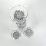 Glass candle holders by Göran Wärff for Kosta Boda, Sweden, 1970s.