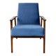 Vintage Ocean Blue Fox Easy Chair, 1970s