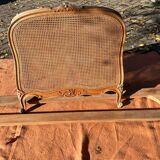 Double cherry wood headboard Louis XV style