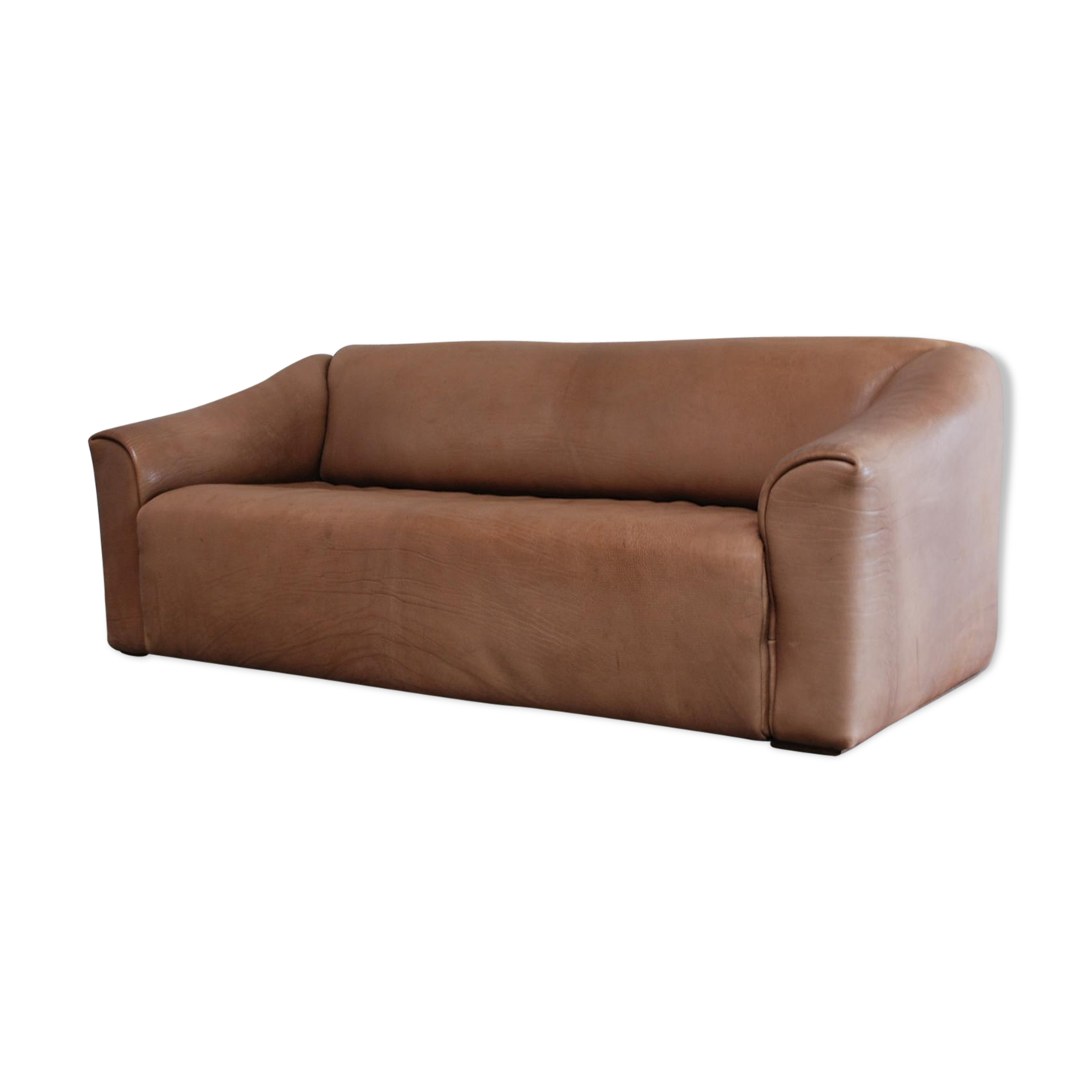 Sofa DS47 cognac leather brand De Sede
