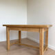 Old farmhouse table in solid oak with a drawer.
