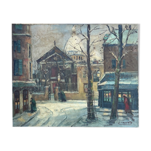Huile sur toile Vue de