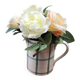 Old pitcher Moulin des Loups with green checks – Decorative vase jug country style