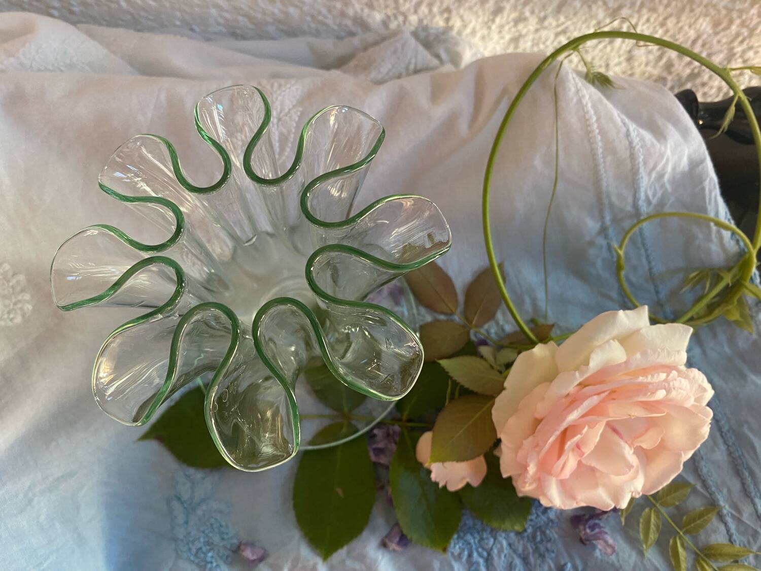 Original old glass vase