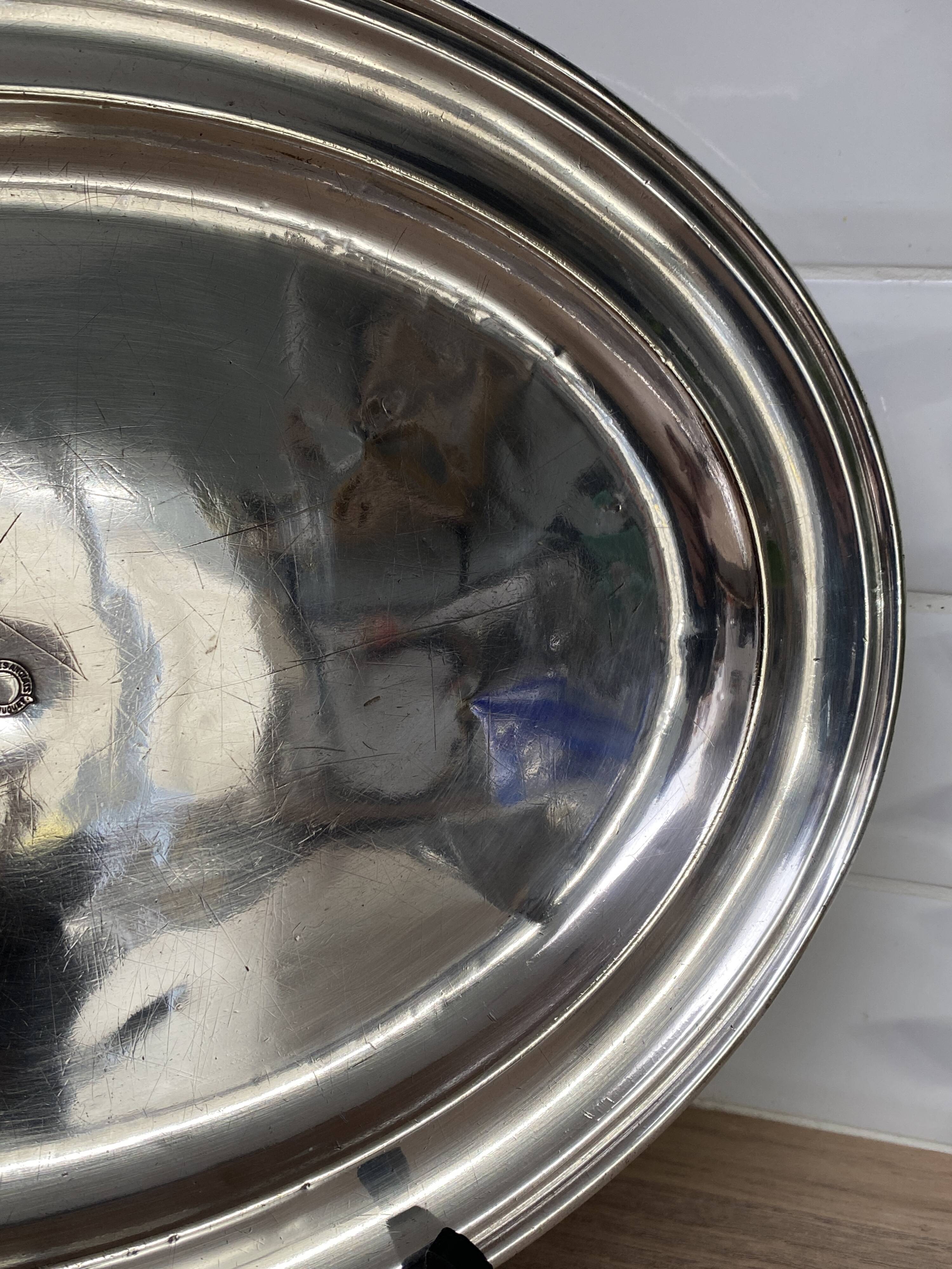 Silver-plated serving dish from the Hôtel des Anglais in Le Touquet
