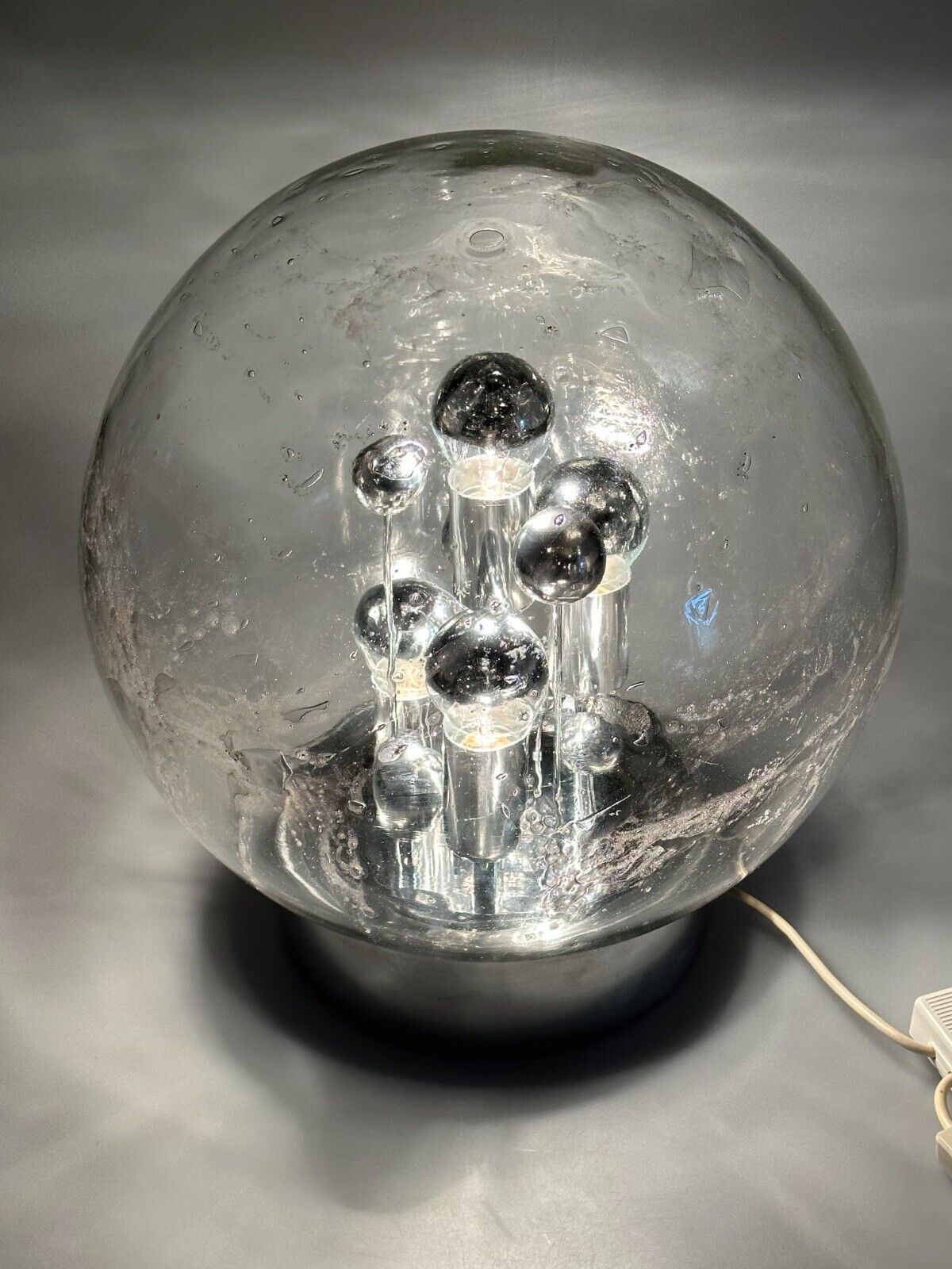 60s 70s table lamp ball lamp Doria "Big Ball" glass space age design