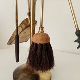 Old brass fireplace servant