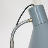 Vintage adjustable gooseneck industrial floor lamp, 70s
