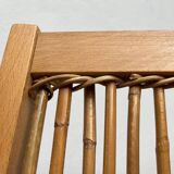 Mid-century German rattan rocking chair from Deutschen Werkstätten Hellerau, 1960s.