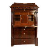 Antique Biedermeier Secretary with Mahogany, 1840