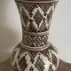 Vintage safi glazed ceramic vase with collar