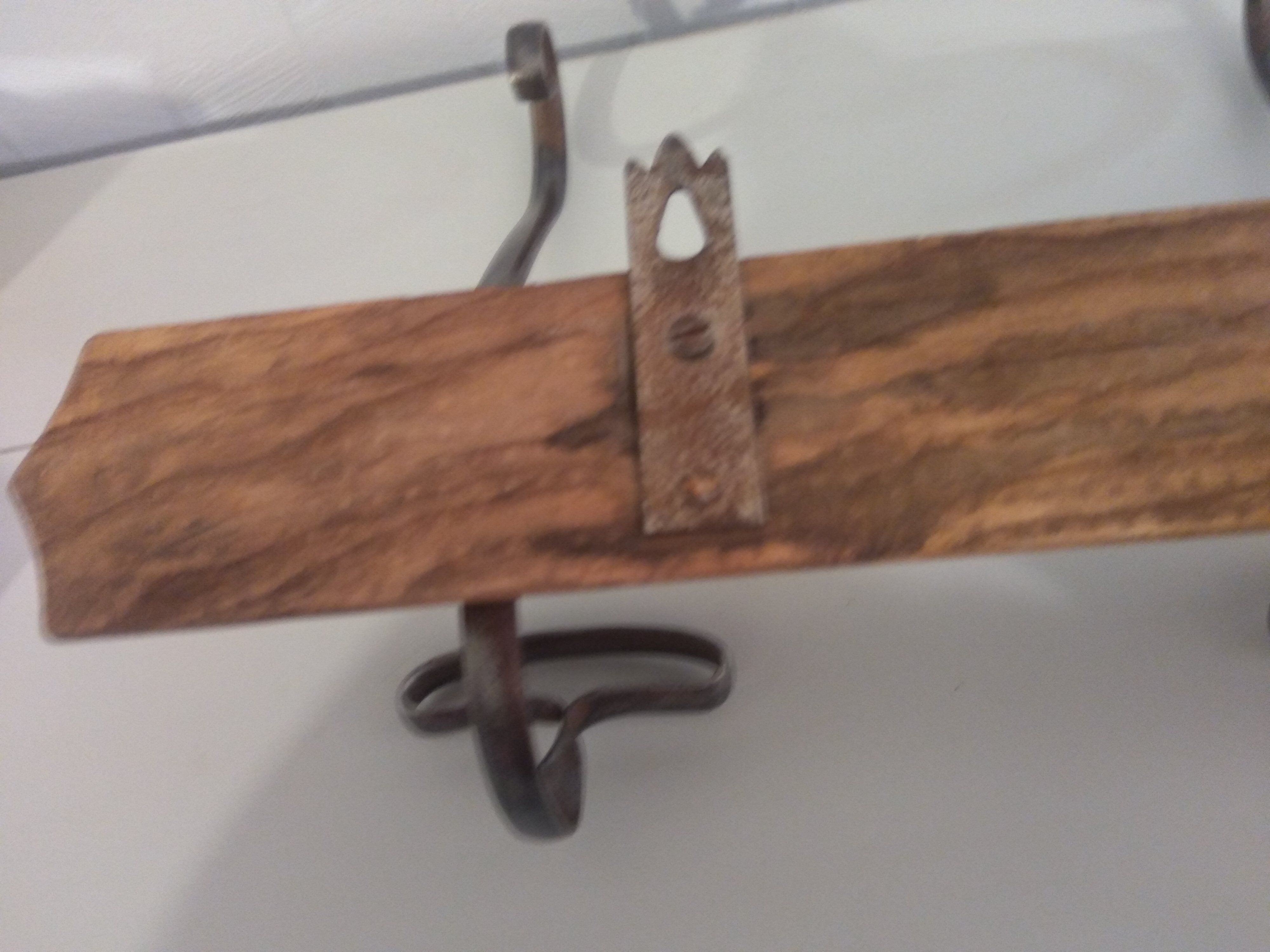 Coat rack wood and metal