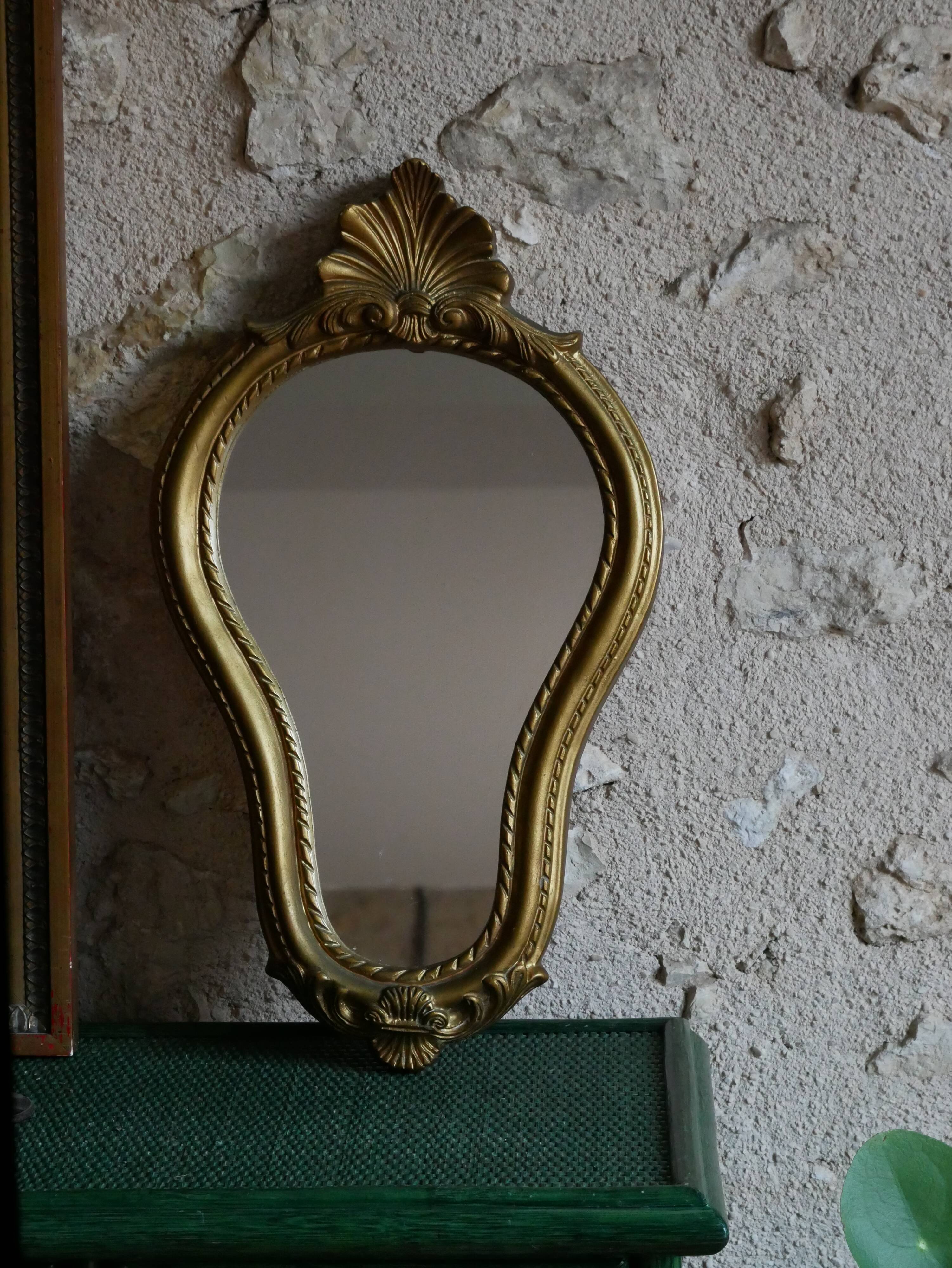 Miroir coquille baroque