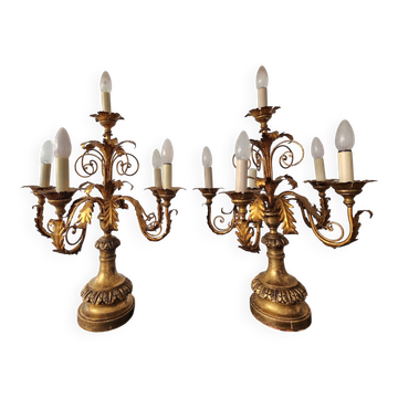 Antique gilded hand-forged hand-carved Florentine Louis XV, Italy