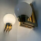 Opaline brass wall lights from the 1970s.