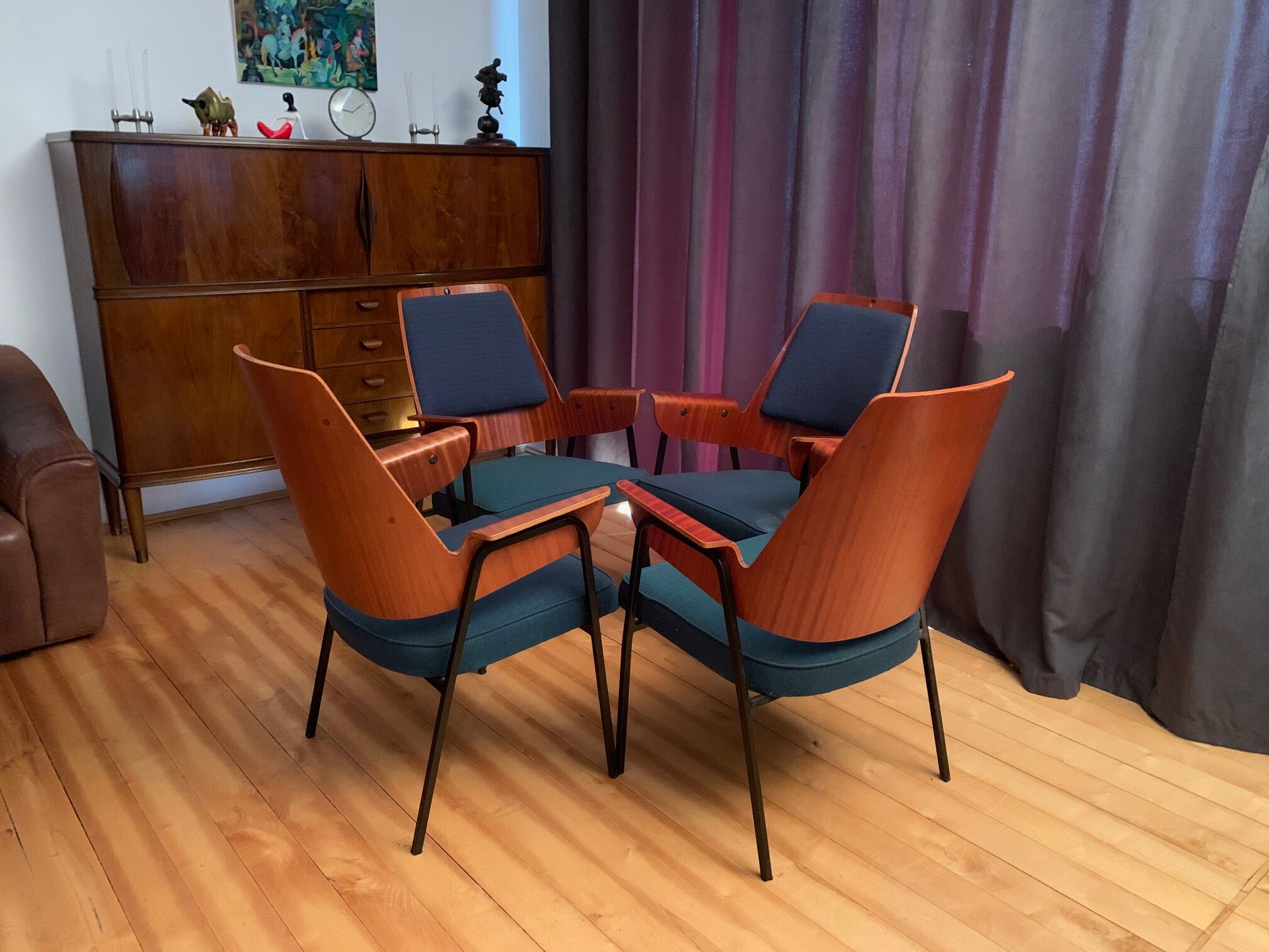Set of four chairs, 1960s