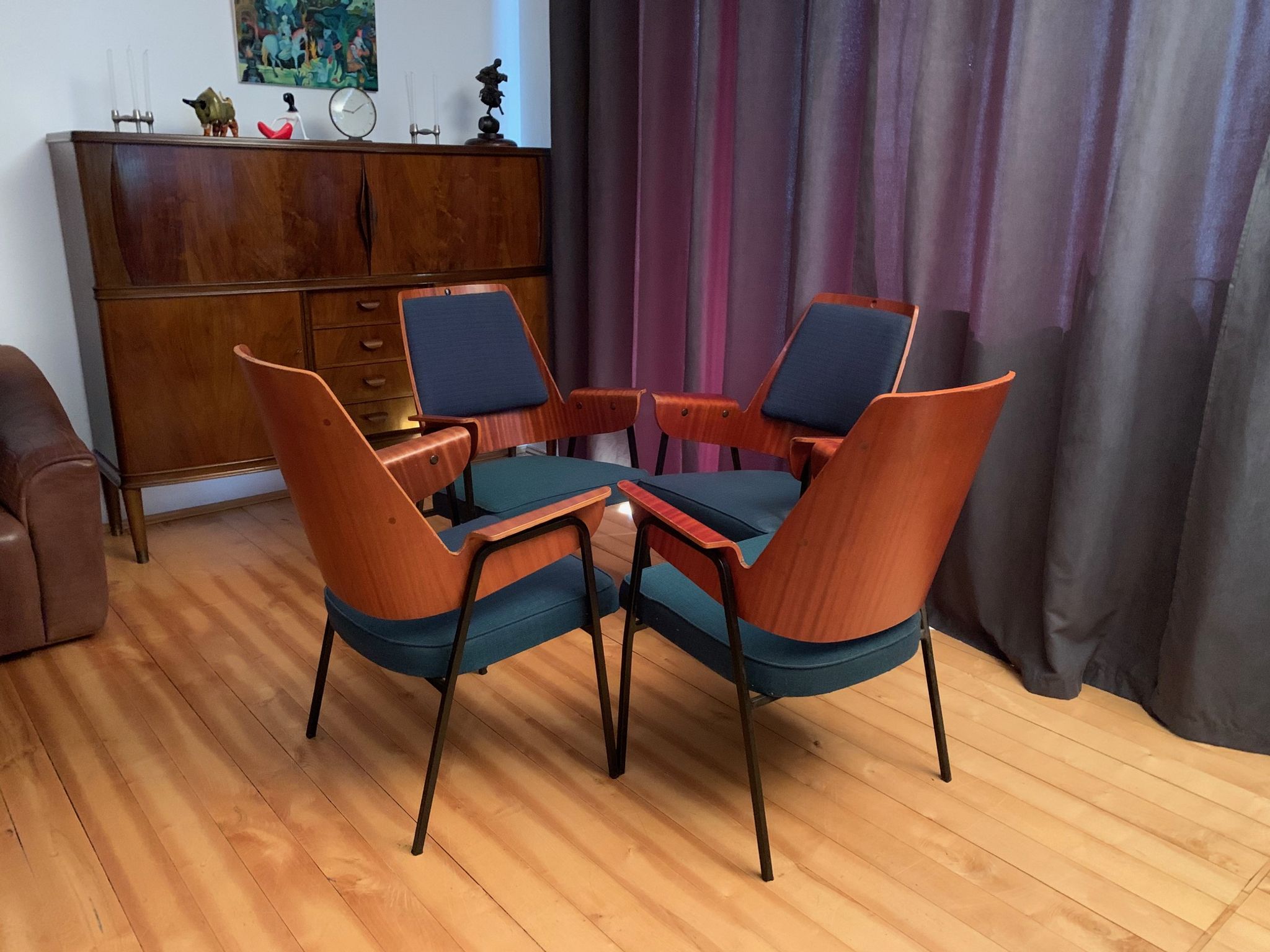 Set of four chairs, 1960s