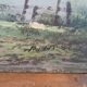 Tableau paysage montagne lac alpes signé pini années 1950