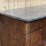 19th century Restoration chest of drawers in mahogany and marble top