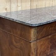 19th century Restoration chest of drawers in mahogany and marble top