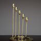 Ensemble de candélabres en laiton massif Spiral de design danois. Années 1960.
