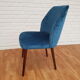 Armchair in velvet with stained beech legs, 60s