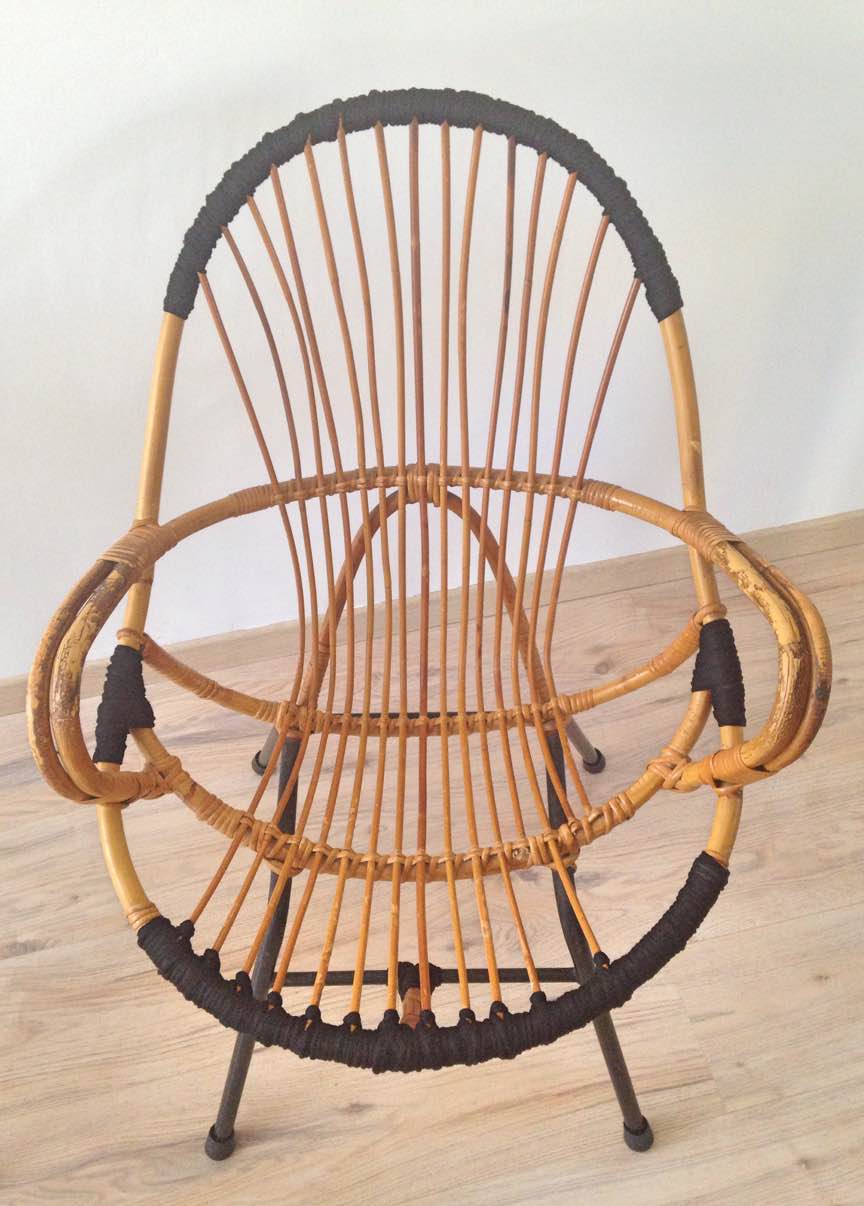 Two rattan chairs