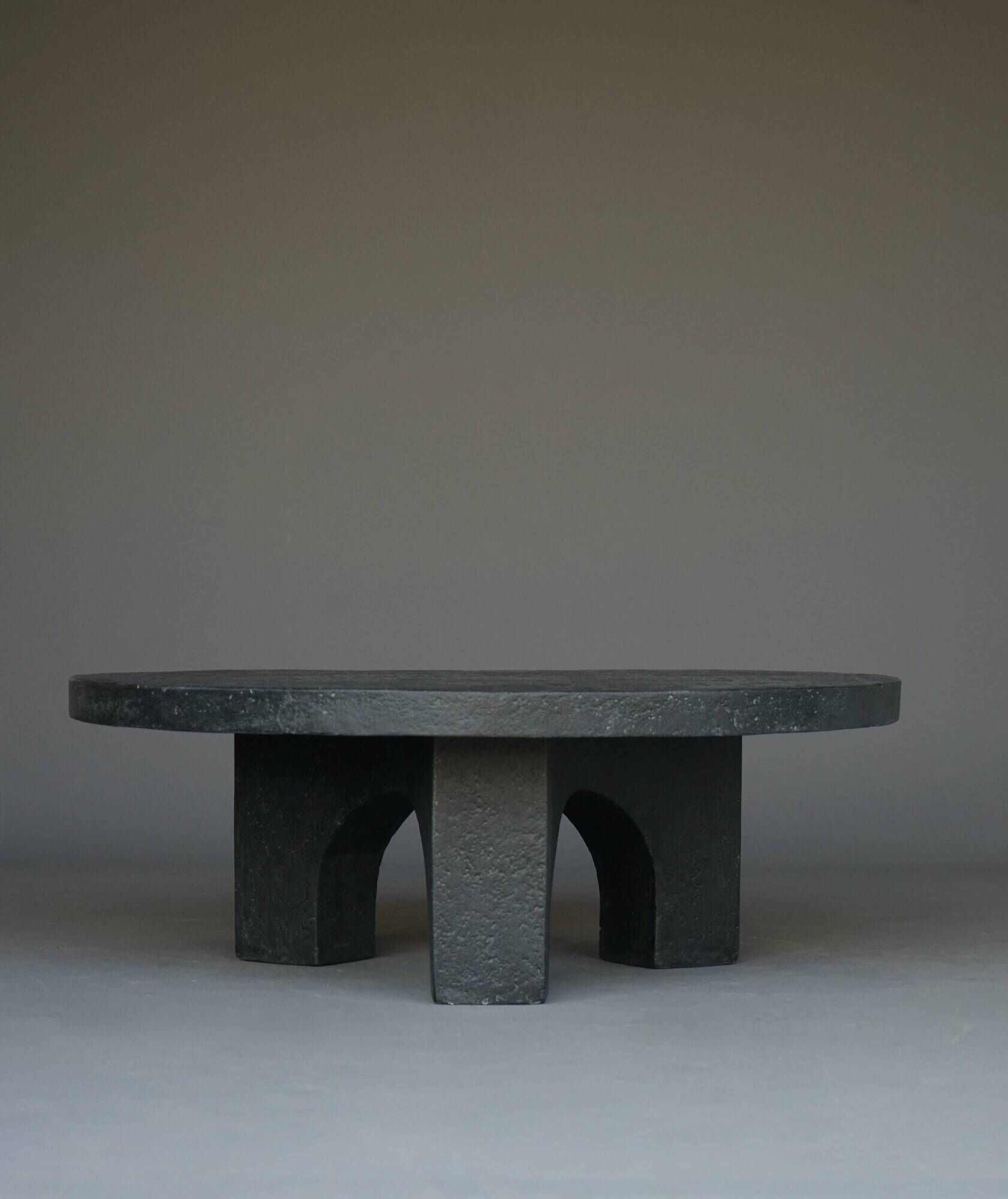 Dutch Brutalist Resin and Stone Coffee Table, 1970s