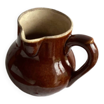 Enamelled stoneware pitcher