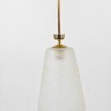Brass Crown Pendant Light in Gio Ponti Style, Mid-Century, Italy, 1950s