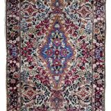 Ancient persian carpet kerman handmade 67cm x 125cm 1910s, 1b705