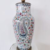 Porcelain lamp foot decorated with Cashemere decoration