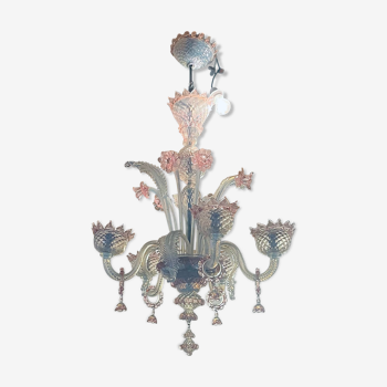 Pink Murano chandelier