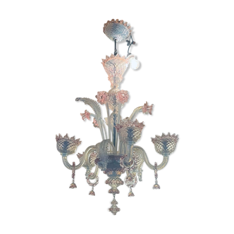 Pink Murano chandelier