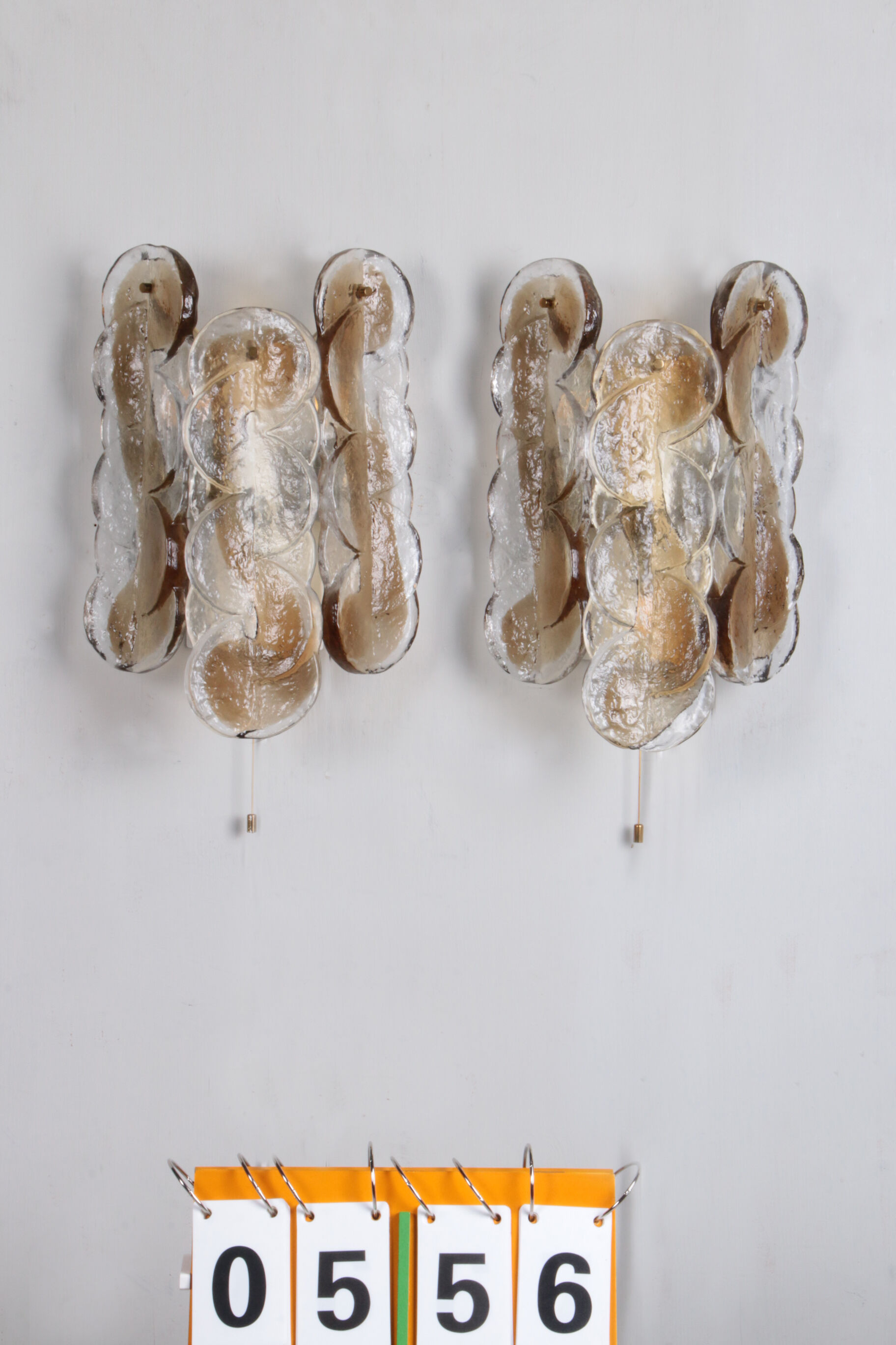 Vintage Set Wall Lamps Kalmar Franken KG, Model Citrus 1960s