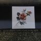 Black metal cover and tiled tray, 70s