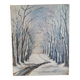 Snow landscape oil on canvas cardboard, unsigned