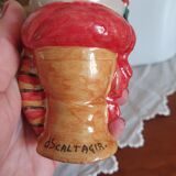 Set of 2 Sicilian vases ceramic heads of caltagirone