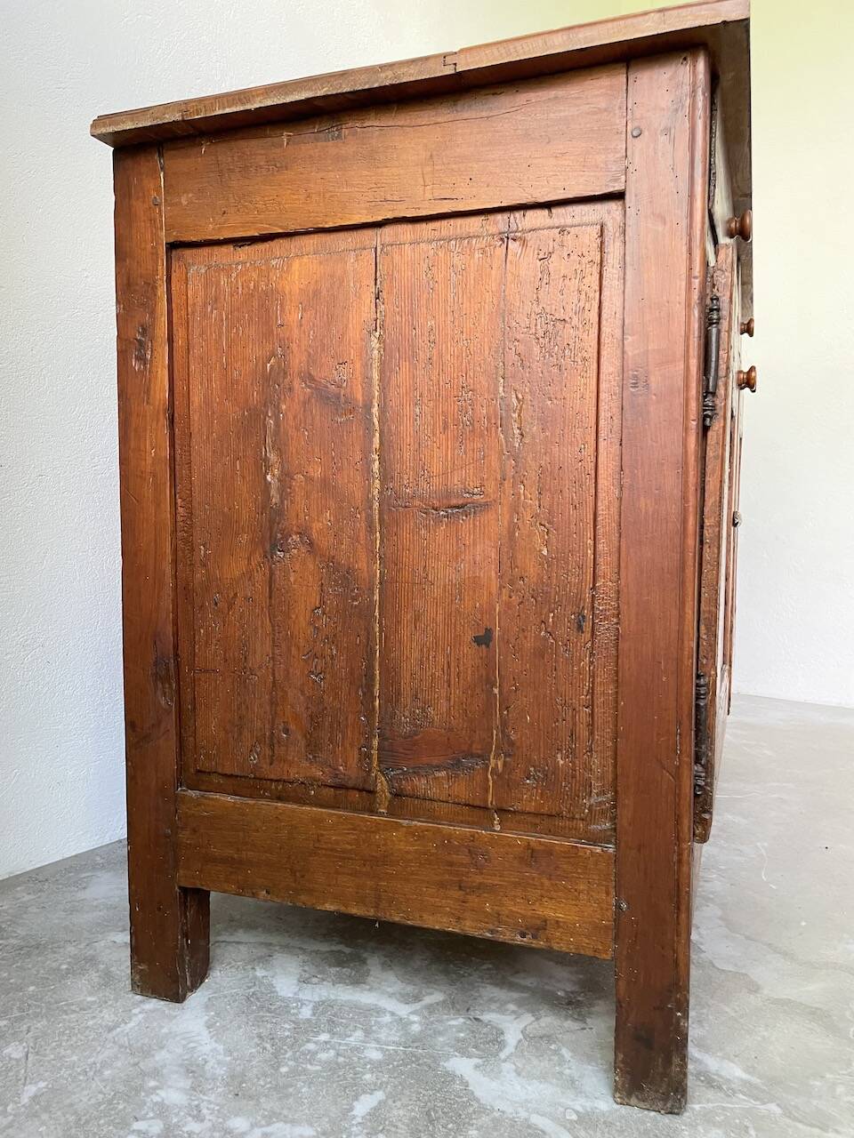 Jam cabinet, folk art furniture, oak, 19th century