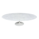 Original Knoll Tulip oval dining table (244cm) in Carrara marble.