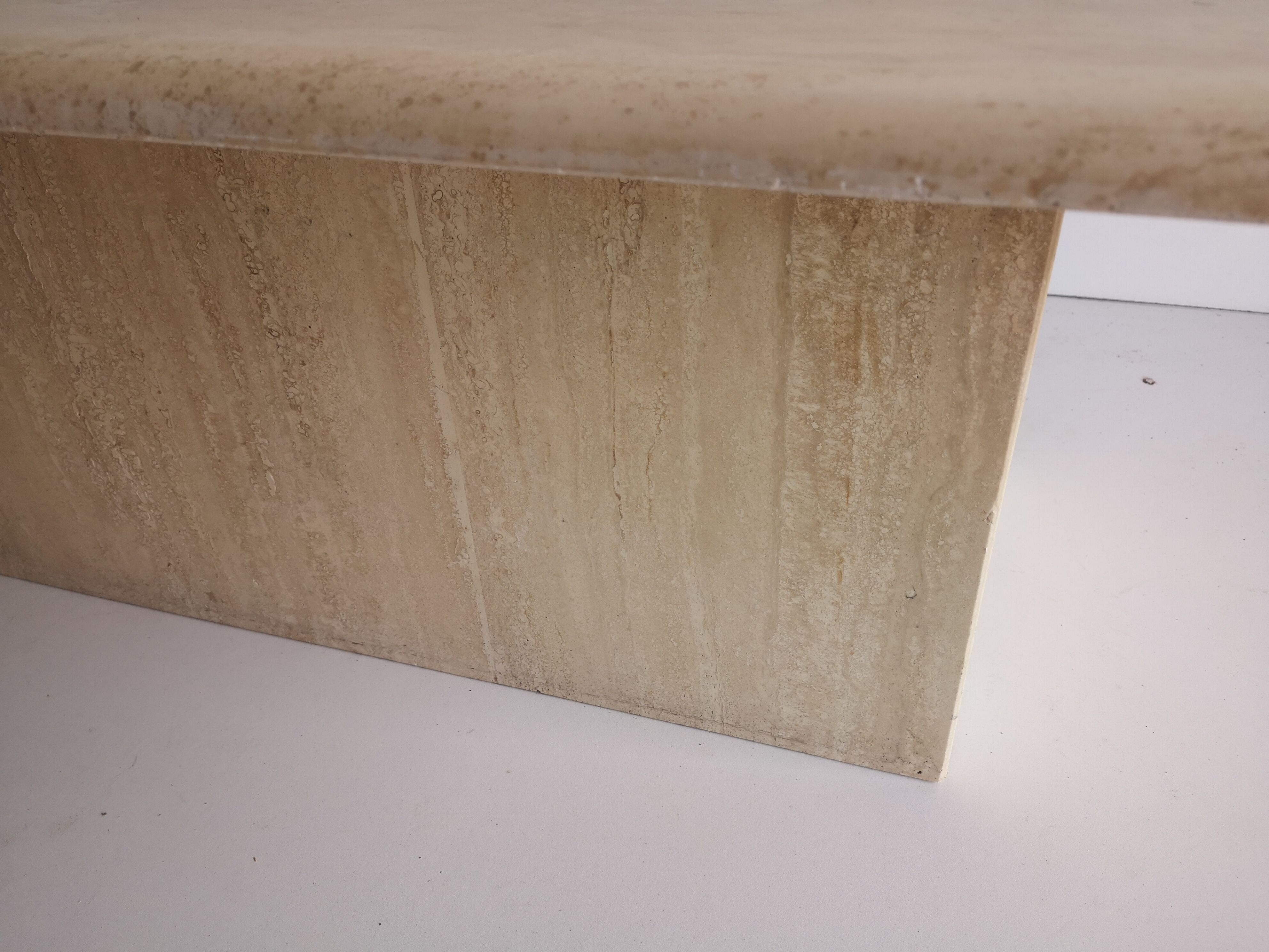 80s travertine coffee table
