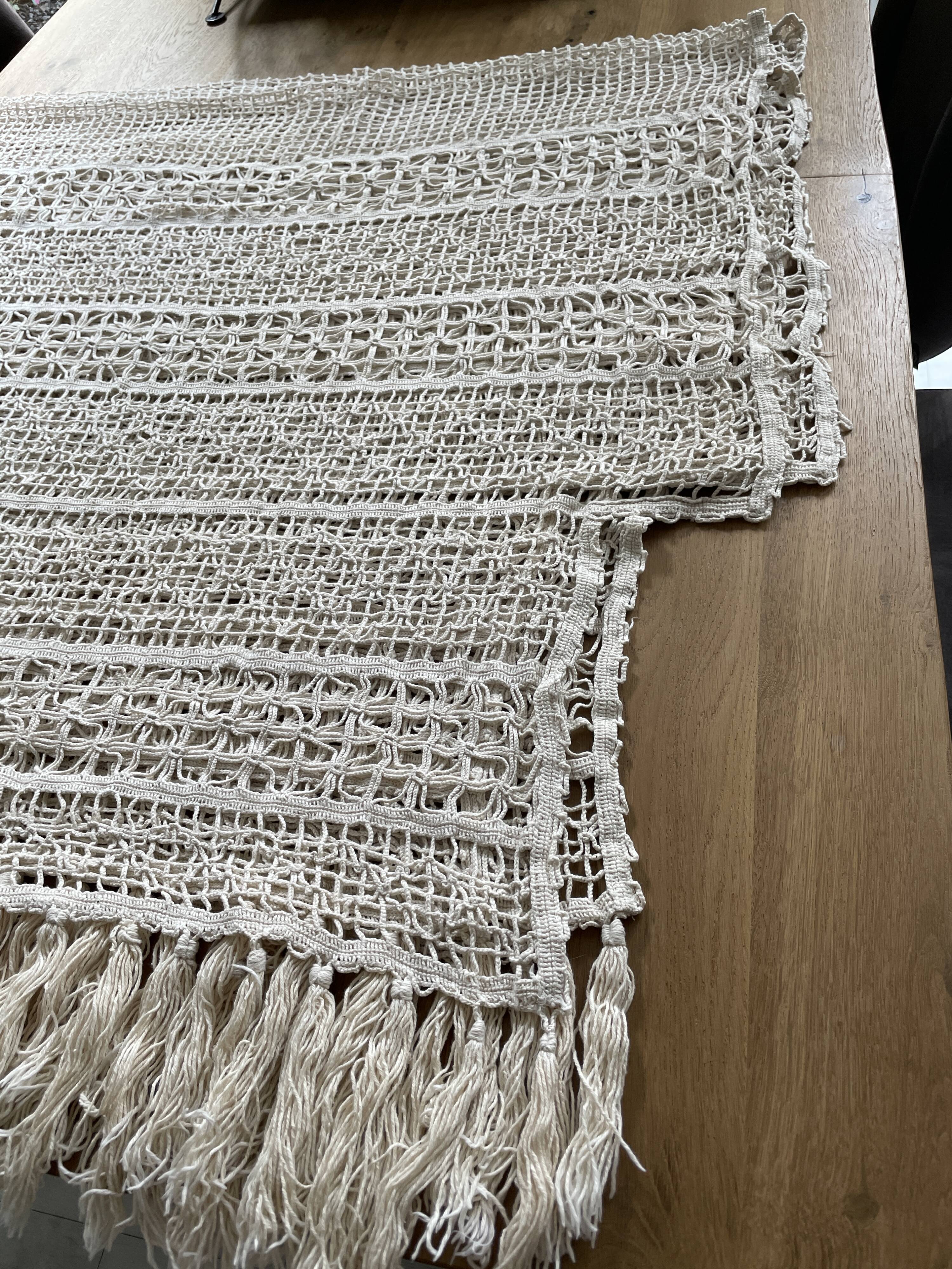 Bedside rug - throw in old cotton thread