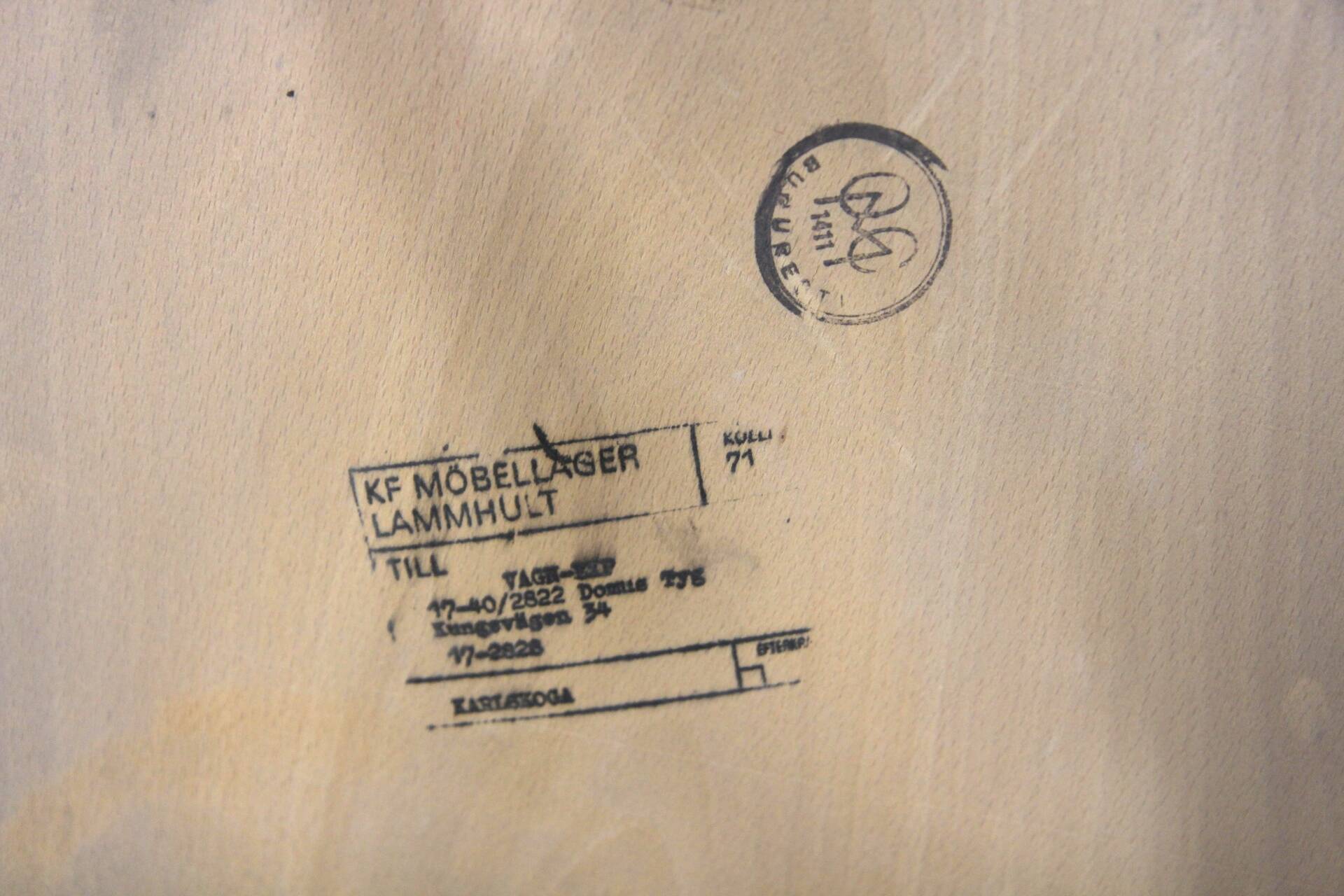 Set of 3 Scandinavian "Pinnstol" chairs, Lammhult Sweden, 1960