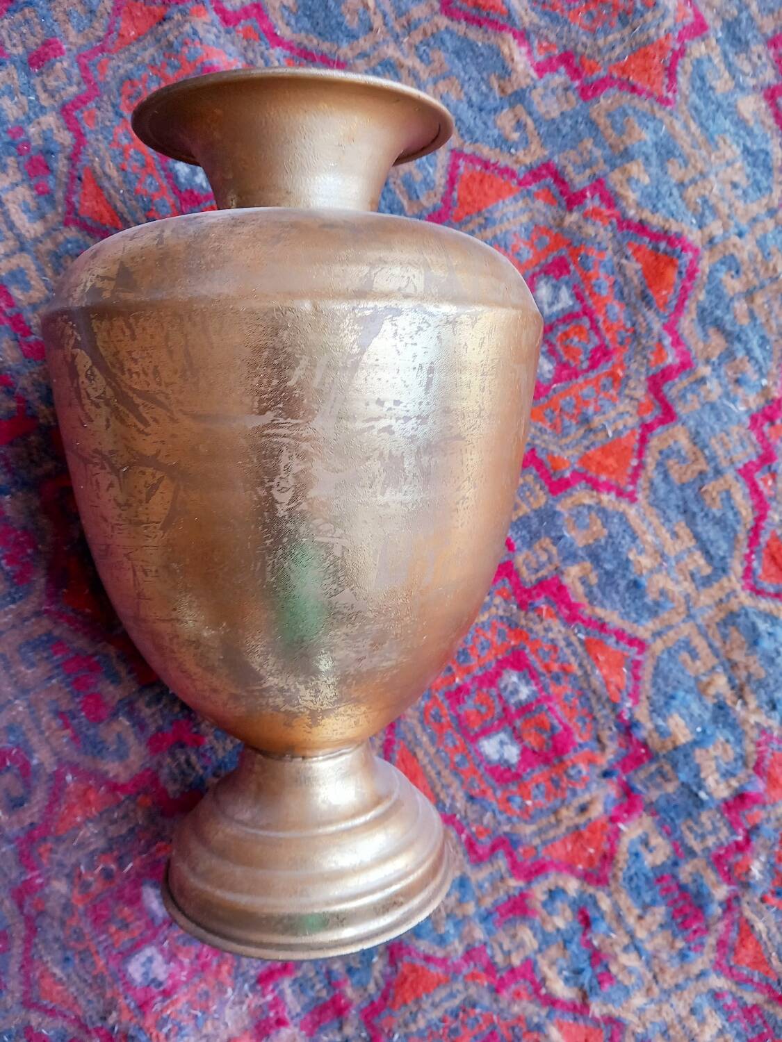 Gold metal vase