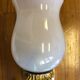 Pair of brass and opaline wall lamps