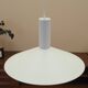 Danish white metal pendant lamp, conical shade, 2000s