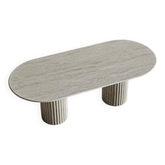 Travertine Stone Dining Table - ELENA - Unique Piece