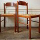 2 "plywood" chairs & braided rope