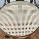 Vintage swivel office chair with curved wood and caning (Thonet style)