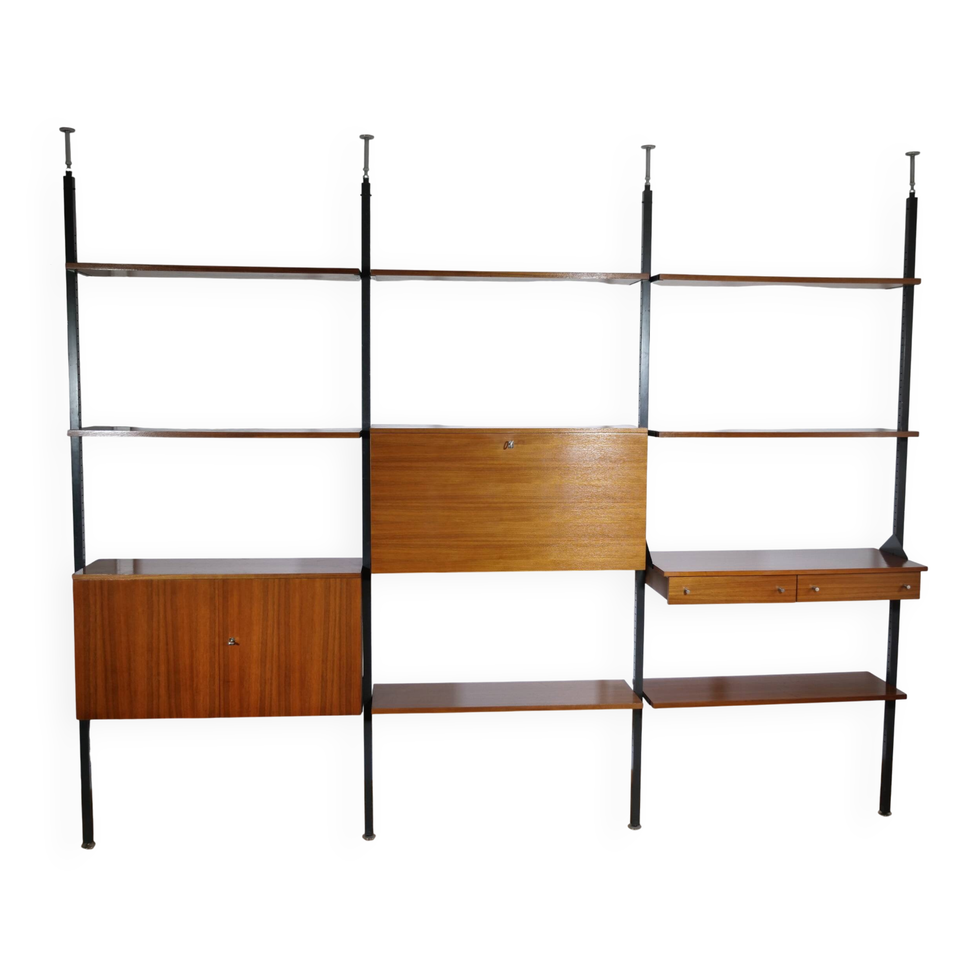 Mid-Century Teak Modular Wall Unit and Room Divider from Italy, 1960s